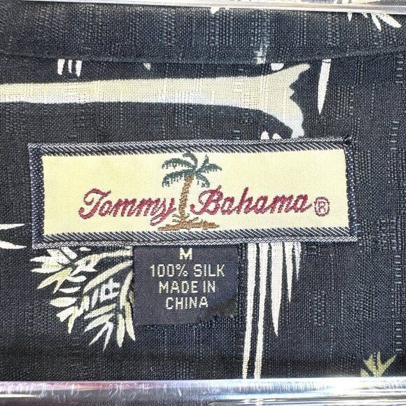 Tommy Bahama Black Casual Button Down Shirt Urban Camouflage - Picture 3 of 4